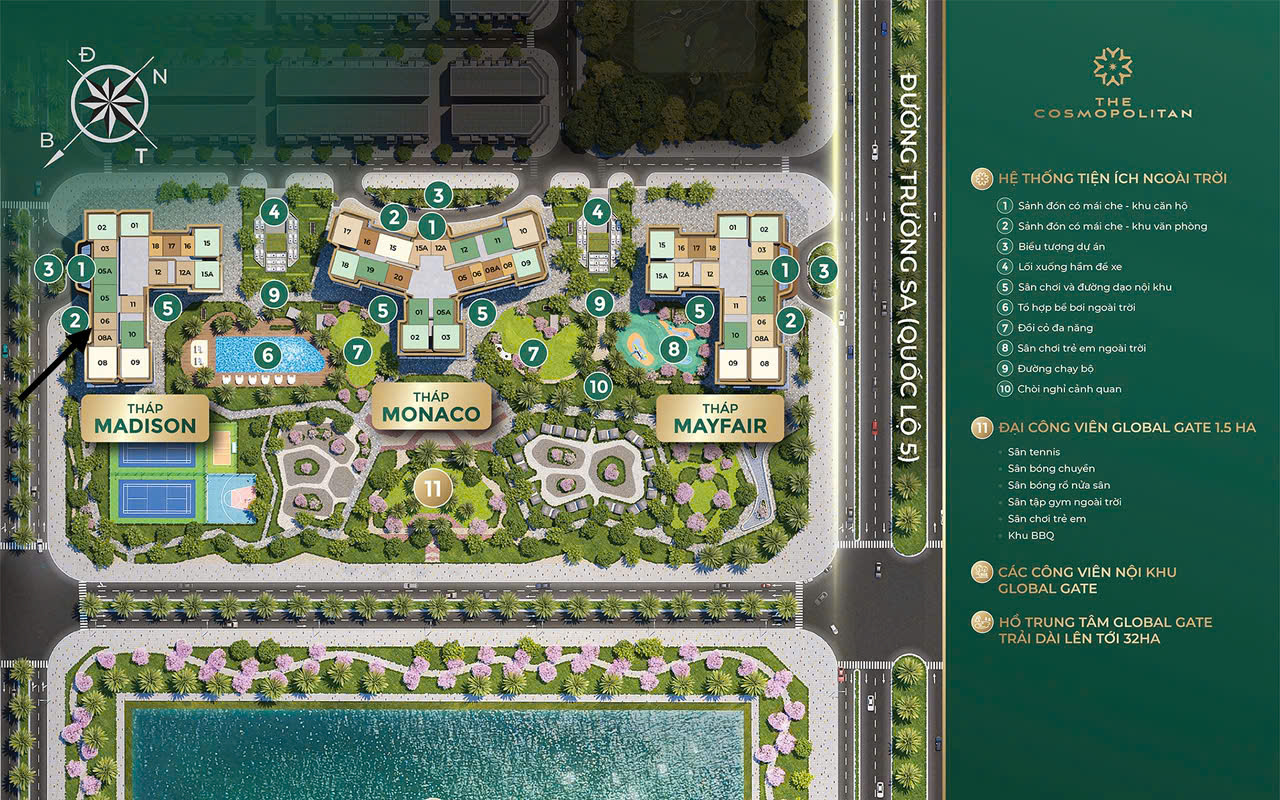 BÁN CĂN HỘ VIN CỔ LOA – THÁP MADISON (M3)  CĂN 1+1  46,6m²